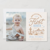 Jongens eerste Rodeo Verjaardagsuitnodiging Kaart (Voorkant)