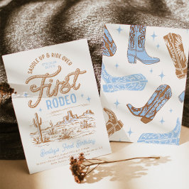 Jongens eerste Rodeo Verjaardagsuitnodiging Kaart