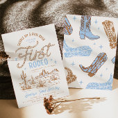 Jongens eerste Rodeo Verjaardagsuitnodiging Kaart