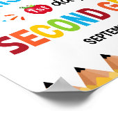 Jongens eerste schooldag tweede klas poster (Hoek)