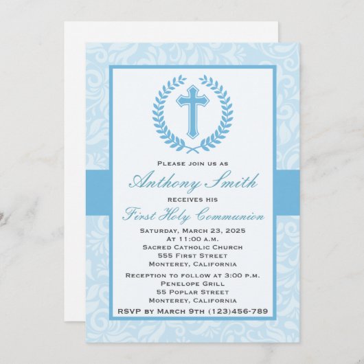 Jongen's eerste uitnodiging (Voorkant / Achterkant)