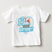 Jongens Eerste Verjaardag Cupcake T-shirt (Voorkant)