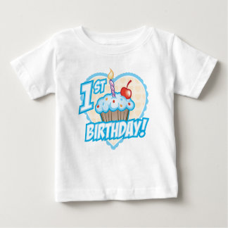 Jongens Eerste Verjaardag Cupcake T-shirt