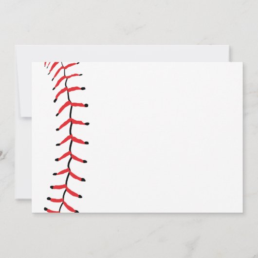 Jongen's eerste verjaardag Uitnodiging Baseball (Achterkant)