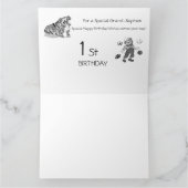 Jongens eerste verjaardag Wenskaart Kaart (Binnen)