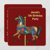 Jongens elk nummer verjaardagsfeestje kaart (Voorkant / Achterkant)