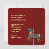 Jongens elk nummer verjaardagsfeestje kaart (Achterkant)