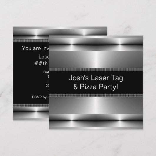 Jongens elk nummer verjaardagsfeestje kaart (Voorkant / Achterkant)