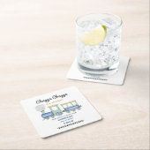 Jongen's elke leeftijd Verjaardag Blue Train Chugg Kartonnen Onderzetters (Insitu)