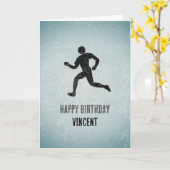 Jongens en atletische mannen - verjaardag van Runn Kaart (Gele Bloem)