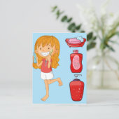 Jongens en gebarsten meisjes briefkaart (Staand voorkant)