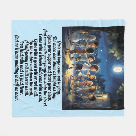 Jongens en Meisjes - Kwekerij Rhyme Fleece Deken (Voorkant (Horizontaal))