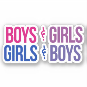 Jongens en Meisjes Meisjes en Jongens Sticker