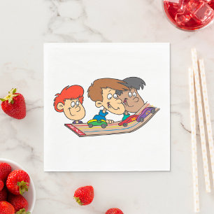 Jongens en model Race Cars Napkins Servet