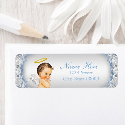 Jongens Engel Doop Doop Etiket (Insitu)