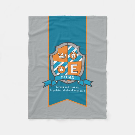 Jongens Ethan of letter E naam betekent deken (Voorkant)