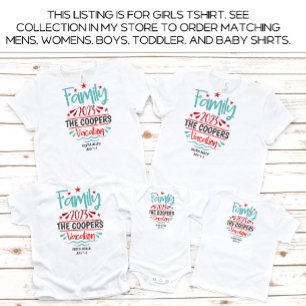 Jongens Familie Vakantie Strand Zomer Custom T-shirt