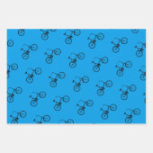 Jongens fiets patroon gepersonaliseerd inpakpapier vel (Voorkant)