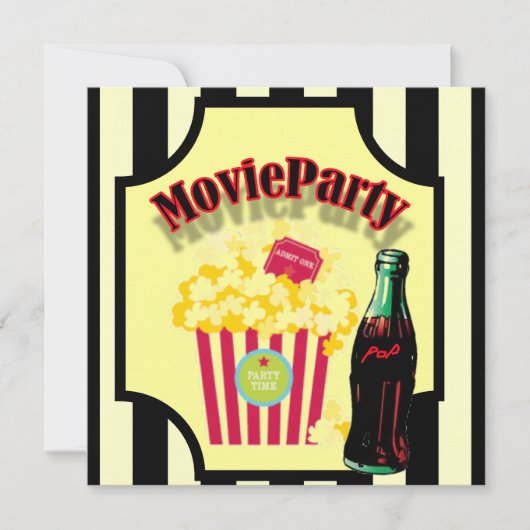 Jongens Film Verjaardag Party Uitnodiging (Voorkant)
