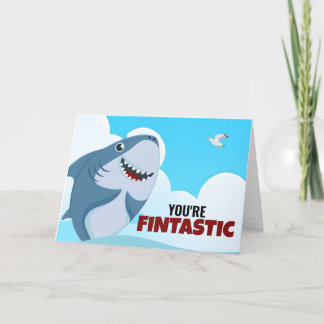 Jongens Fintastic Shark Party Dank je kaart