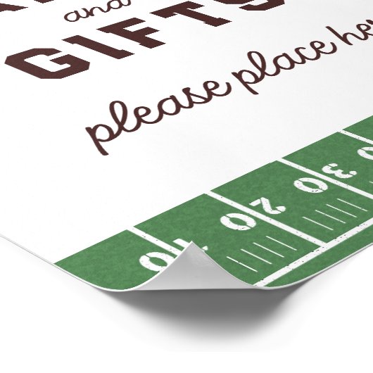 Jongens Football 1e Verjaardag Kaarten + Cadeaubor Poster (Hoek)