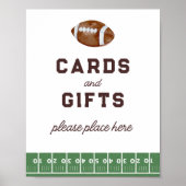 Jongens Football 1e Verjaardag Kaarten + Cadeaubor Poster (Voorkant)