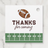 Jongens Football 1e Verjaardag Touchdown Bedankjes Labels (Achterkant)
