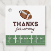 Jongens Football 1e Verjaardag Touchdown Bedankjes Labels (Voorkant)