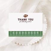 Jongens Football 1e Verjaardag Touchdown Bedankkaart