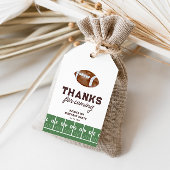 Jongens Football 1e Verjaardag Touchdown Favor Cadeaulabel