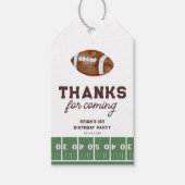 Jongens Football 1e Verjaardag Touchdown Favor Cadeaulabel (Voorkant)