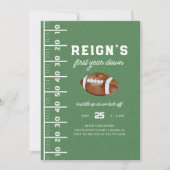 Jongens Football Eerste Jaar Down 1st Verjaardagsf Kaart (Voorkant)