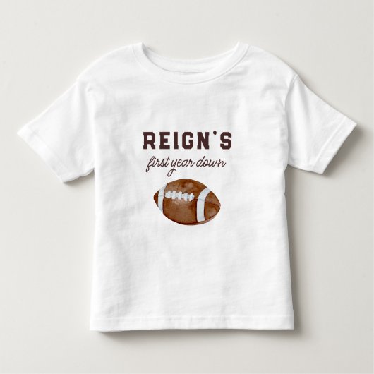 Jongens Football Eerste Jaar Down 1st Verjaardagsf Kinder Shirts (Voorkant)