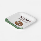 Jongens Football Eerste Jaar Down 1st Verjaardagsf Papieren Bordje (Gebogen)