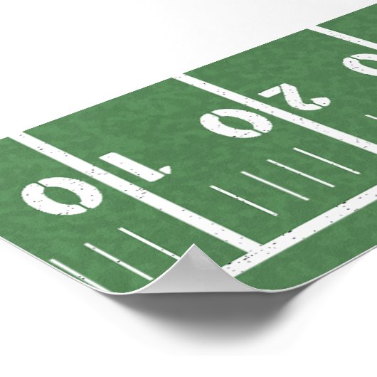 Jongens Football Eerste Jaar Down 1st Verjaardagsf Poster (Hoek)