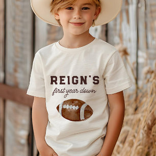 Jongens Football Eerste Jaar Down 1st Verjaardagsf T-shirt