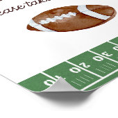 Jongens Football Eerste Jaar Down 1st Verjaardagsg Poster (Hoek)