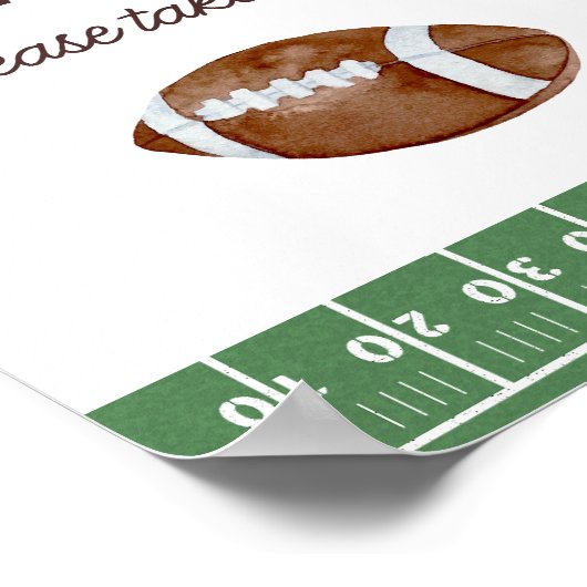 Jongens Football Eerste Jaar Down 1st Verjaardagsg Poster (Hoek)