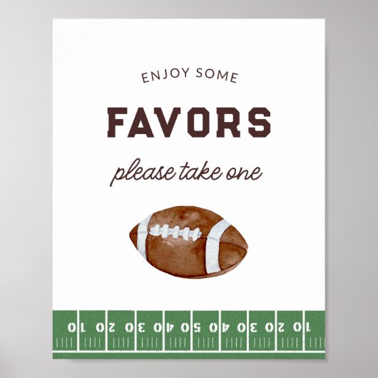 Jongens Football Eerste Jaar Down 1st Verjaardagsg Poster (Voorkant)