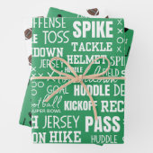 Jongens Football Groene Sport Verjaardag Inpakpapier Vel (In situ)