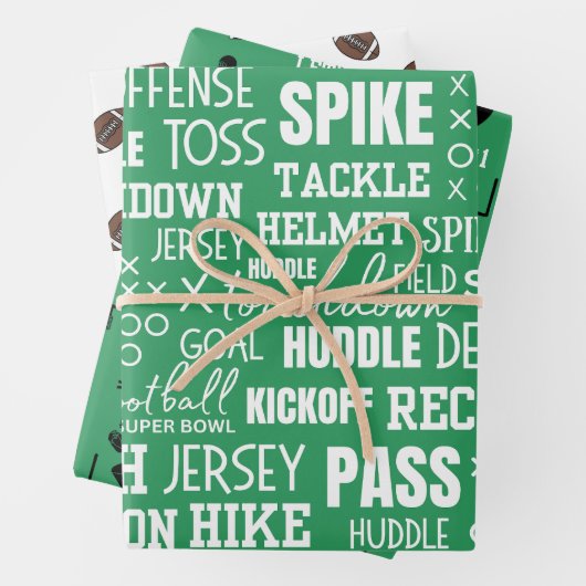 Jongens Football Groene Sport Verjaardag Inpakpapier Vel (In situ)