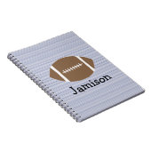 Jongens Football Navy Stripe-speelkaarten Notitieboek (Rechterzijde)