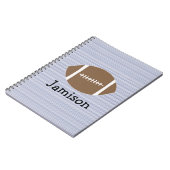 Jongens Football Navy Stripe-speelkaarten Notitieboek (Linkerzijde)
