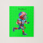 Jongens Football speler puzzel Legpuzzel (Verticaal)