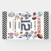 Jongens Football Sport Verjaardagsfeest Welkom Spandoek (Horizontaal)