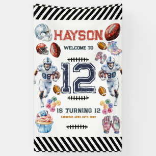Jongens Football Sport Verjaardagsfeest Welkom Spandoek