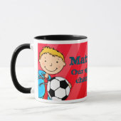 Jongens football voetbalkampioen mok rood (Links)