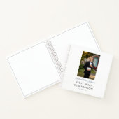 Jongens Foto Script Eerste Communie Guestbook Notitieboek (Binnen)