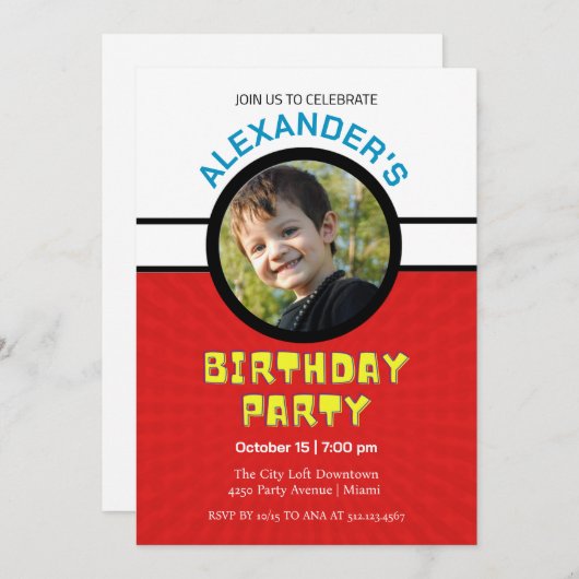 Jongens Foto Superheld Verjaardag Kaart (Voorkant / Achterkant)