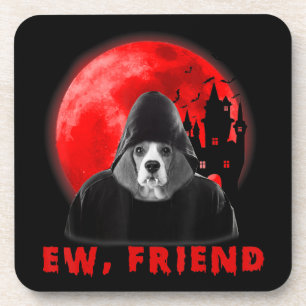 Jongens, Friend Beagle Dog Halloween Dog Vampire G Bier Onderzetter